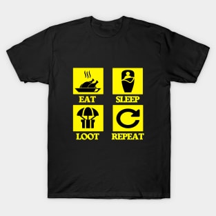 PUBG - Eat sleep loot repeat - Chicken winner T-Shirt